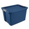2 Pack 20 Gallon Stackable Plastic Storage Bin with Latching Lid and Comfortable Handle Household Garage Organization