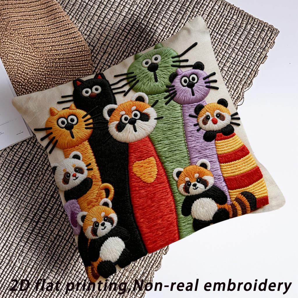 pc Cute Cartoon Animal Throw Pillow Cover D DoubleSided Print Soft Polyester Cushion Case for Home Sofa Bedroom Car Decor