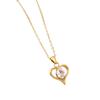 European Light Luxury Stainless Steel Heart Gemstone Necklace - Multi-color, Fashionable, Versatile Jewelry