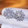 Xiaomi Huitan Eternity Cubic Zirconia Flower Stud Earrings for Women High Quality Wedding Accessories Classic Versatile Female Jewelry
