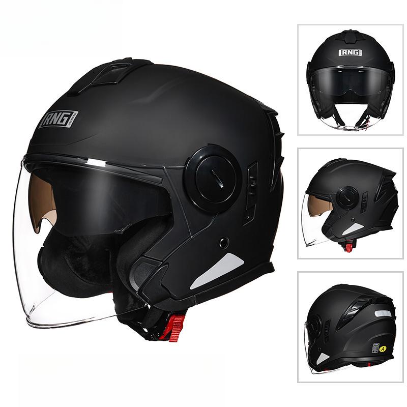 Motorcycle 3/4 Helmet Riding Helmet Bluetooth Headset Motorcycle Helmet Electric Vehicle Women's Helmet