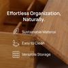 Wood Color Multi-grid Kitchen Cutlery Organizer  Dining Room Counter Cutlery Arrangement