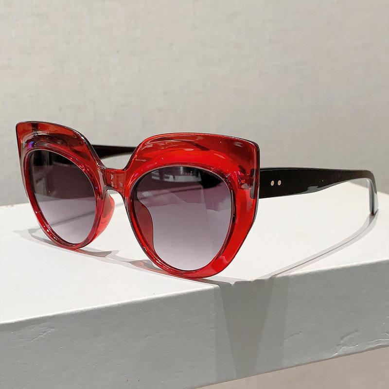 

Ретро Солнцезащитные Очки Кошачий Глаз UV400 Большой Черный Ободок Женские Летние Очки Модные Женские Очки