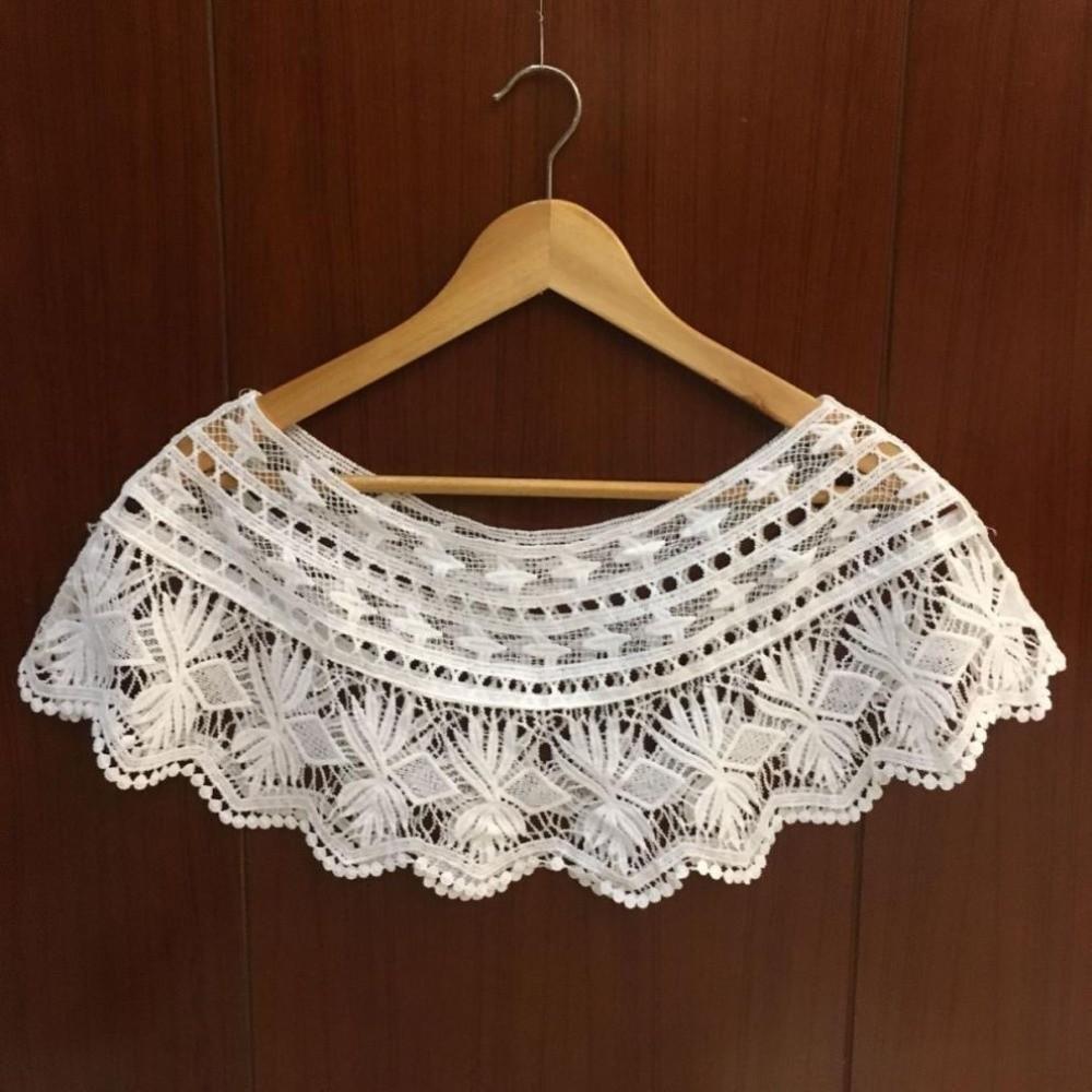Elegant Fake Collar Retro Lace Neckline Shirt Cover Lace Cover Up Tops  Women