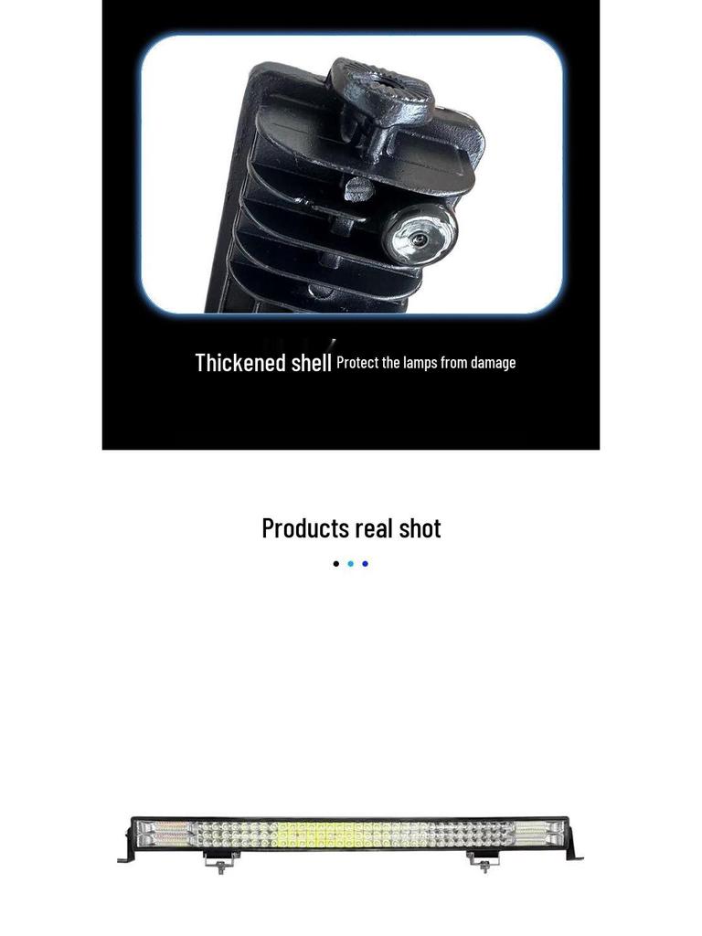 Super Bright LED Strip Spotlight 12V/24V Grille Headlight & Fog Light, Red/Blue Strobe for Trucks