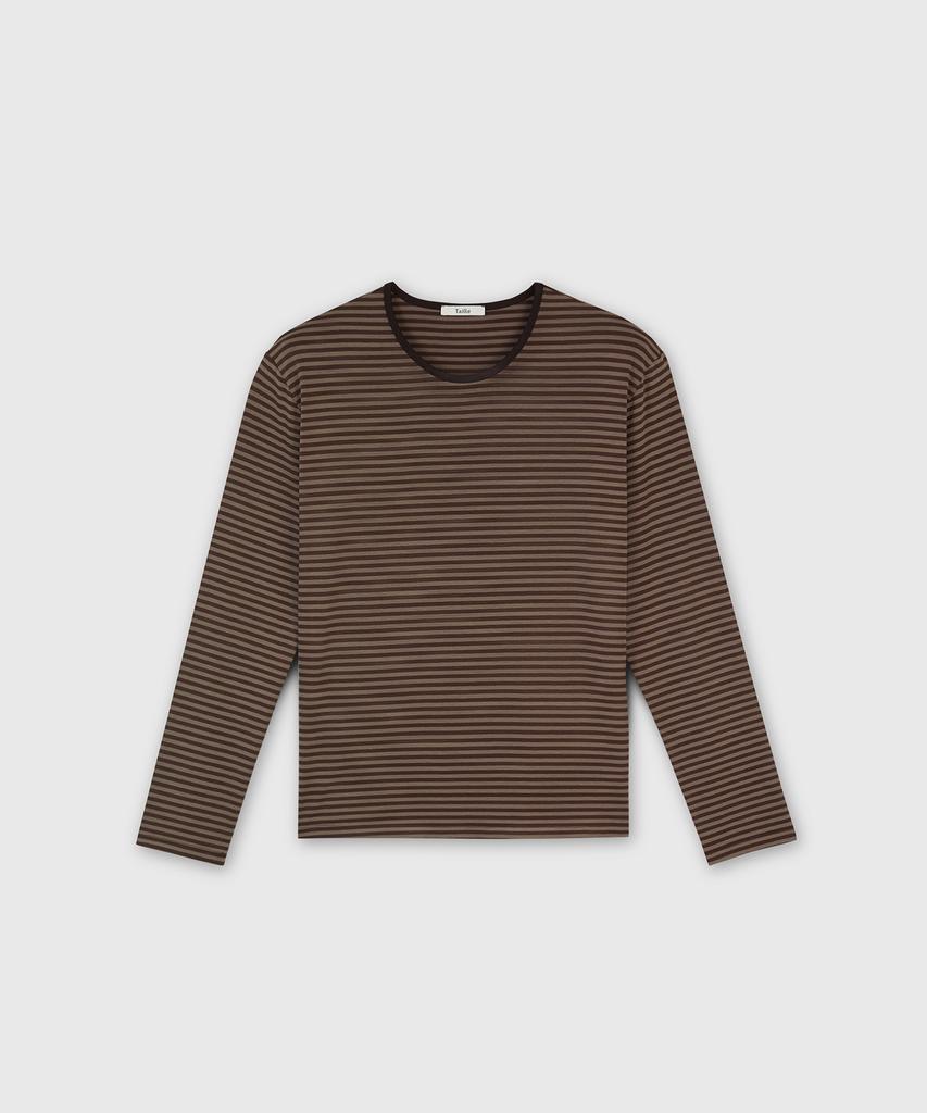Tire Fender Stripe Long Sleeve T-Shirt Mocha / Espresso