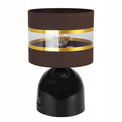 Nocna lampka stołowa, Elegancki złoty klosz, 20 cm