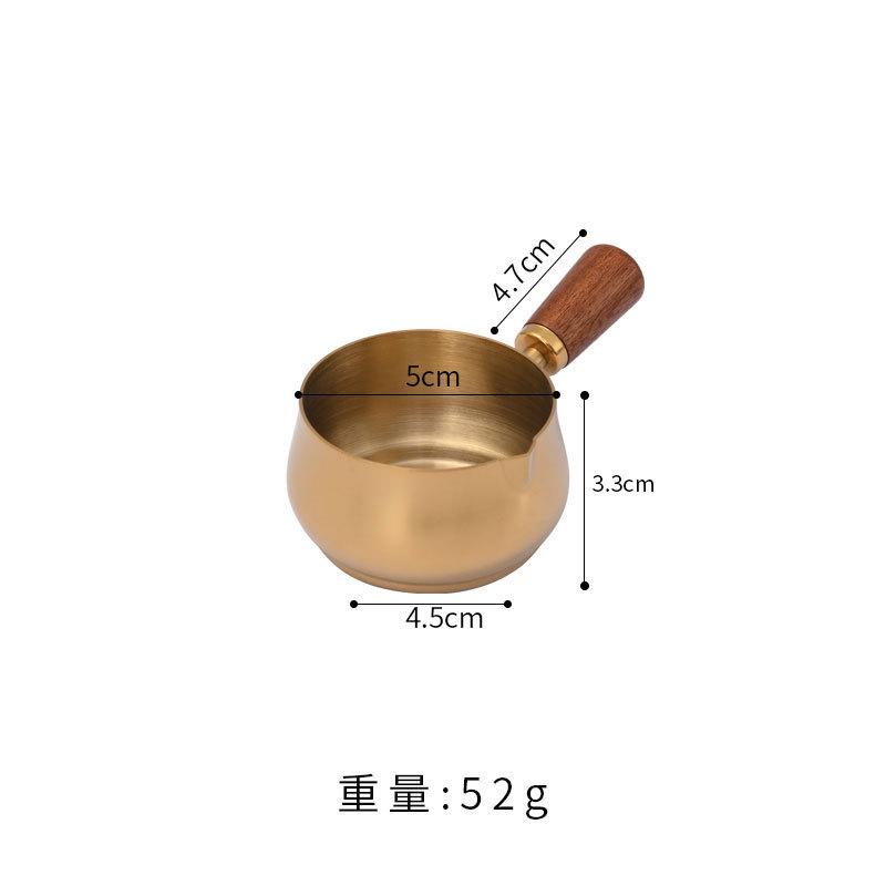 Sauskål i 304 rustfritt stål Vestlig sauskål Biffdressingkopp Trehåndtak Tomatsalatdippfat