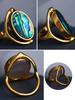 Qiqi Rotatable Double-Sided Artificial Fritillary Ring, Abalone Shell Light Luxury High-End Niche Design Fashionable Personality