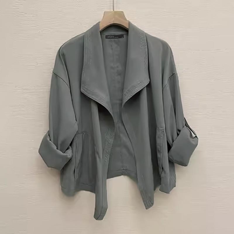 ZANZEA Женский повседневный кардиган с воротником-лацканом, свободный ...