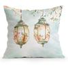 Ramadan Flowers Cushion Pillowcase Printed Polyester 40/45/50cm Throw Pillowcover Decorative Sofa Cushion Pillowslip Home Decor