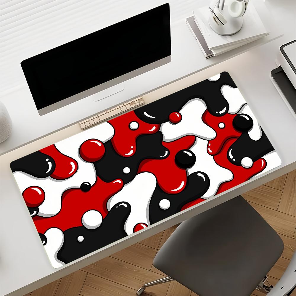 Art Liquid Drip Simple Mouse Pad Non-slip Rubber Gamer Balance Computer Mat Decoracion Deskmat Laptop Office Large