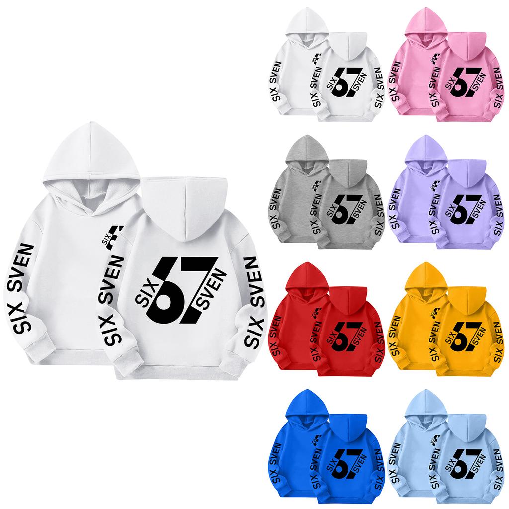 Boys' Printed Hooded Long-Sleeve Sweatshirt Casual Sports Comfort Sweatshirt