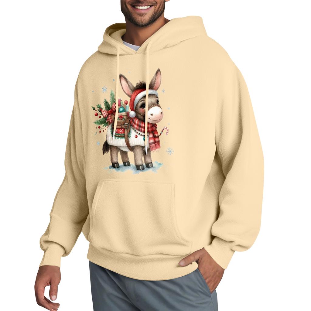 Men's Hooded Sweatshirt, Contrasting Color Sweatshirt, Sports   Casual Jacket