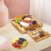 Serving Cheese Tray Bamboo Board for Housewarming Celebration Wedding with round plate