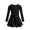 Kids Girls Cotton Long Sleeves Ballet Dance Gymnastics Leotard with Chiffon Skirt Outfit Set