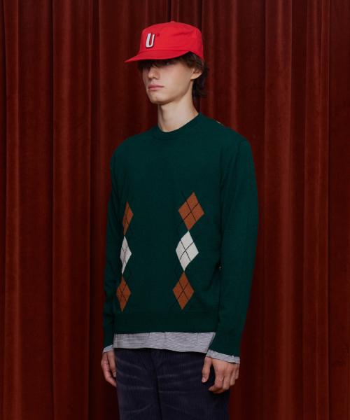 UNALLOYED Argyle Stripe Knit / Green