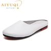 Fashion AIYUQI Women Slippers 2024 Spring New Genuine Leather Women Shoes Big Size 41 42 43 Flat Casual Summer Half Slippers Women