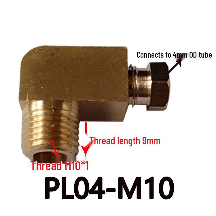 Right Angle Oil Nozzle for Machine Tool Engraving, Quick-Connect Steel Pipe Joint Sleeve