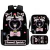 School Bag Student Backpack Cute Girl Lightweight Backpack Large Capacity Three-Piece Backpack
