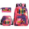 Dragon Ball Super Z Printed Backpack 3-Piece Set Casual Outdoor School Bag 3-Piece Set
