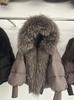 oversized real fox fur collar women's white duck down jacket winter new loose thickened warm hooded jacket