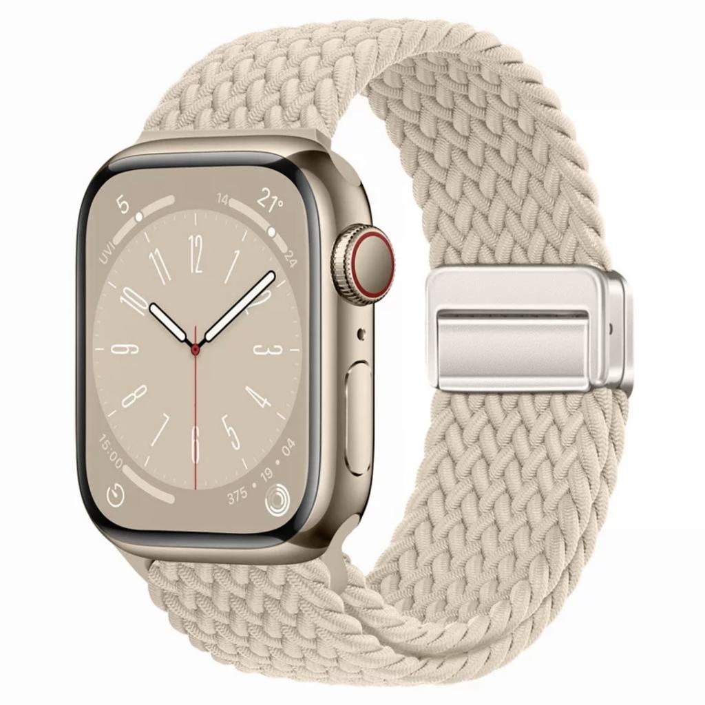 Bracelet Magnétique Tressé en Nylon Pour Apple Watch S10 Génération Applewatch789Iwatchse