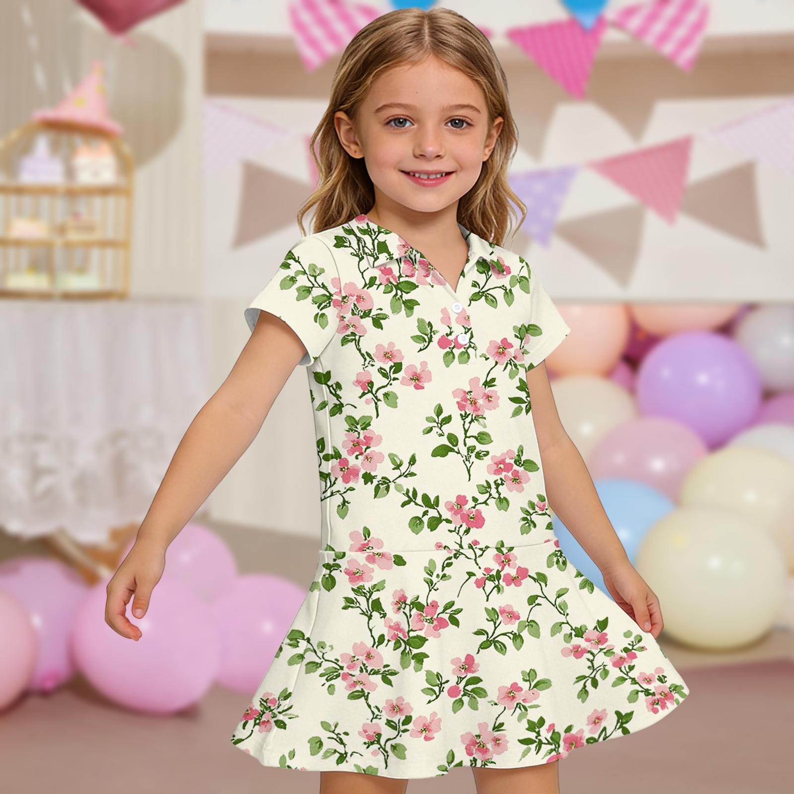 

Kids Dress - Short Sleeve Pocket Color Frock Kids Collared Dress - Short Sleeve Pocket Frock 160 жовтий