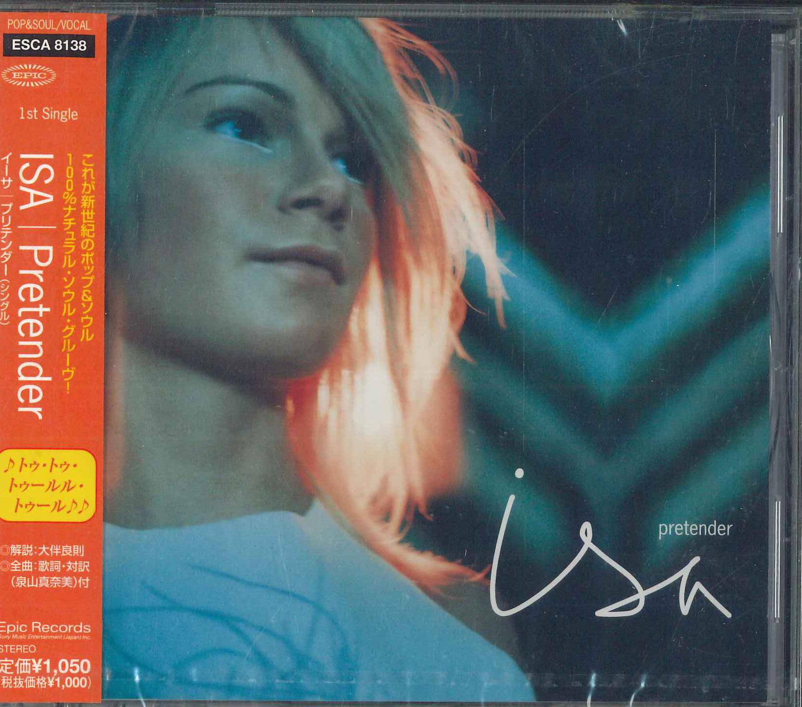 

CD ISA - Pretender ESCA8138PROMO EPIC 2000 Japan Obi Pop Used