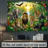 1Pcs Tropical Jungle Wildlife Waterfall Sunrise Decoration Background Nature Backdrop Decorations For Photo Studio Booth Party