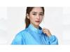 Unisex Anti-Static Cleanroom Smock with Zipper & Stand-Up Collar - Blue/White Work Suit