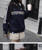 Women's Oversized American Retro Pullover - Trendy Heavyweight Sweatshirt for Spring & Autumn