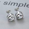 925 Sterling Silver Stud Earrings Women's Wedding Jewelry Engagement Earrings 6/7/8mm Round Stones