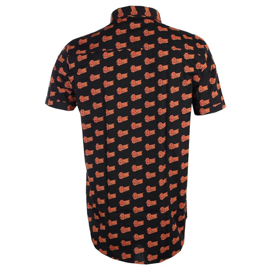 David Bowie Unisex Adult All Over Logo Shirt