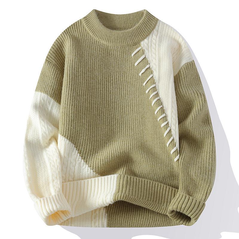 

Plus Size Autumn/Winter Casual Loose Knitted Sweater - Round Neck Base Layer 2XL