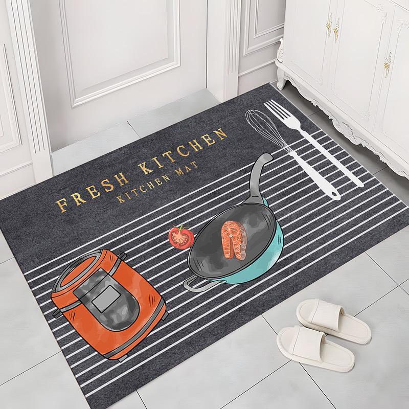 

Посуда шеф-повара с принтом для входной двери, коврик для спальни, коридора, кафе, мягкий нескользящий коврик 40x60cm