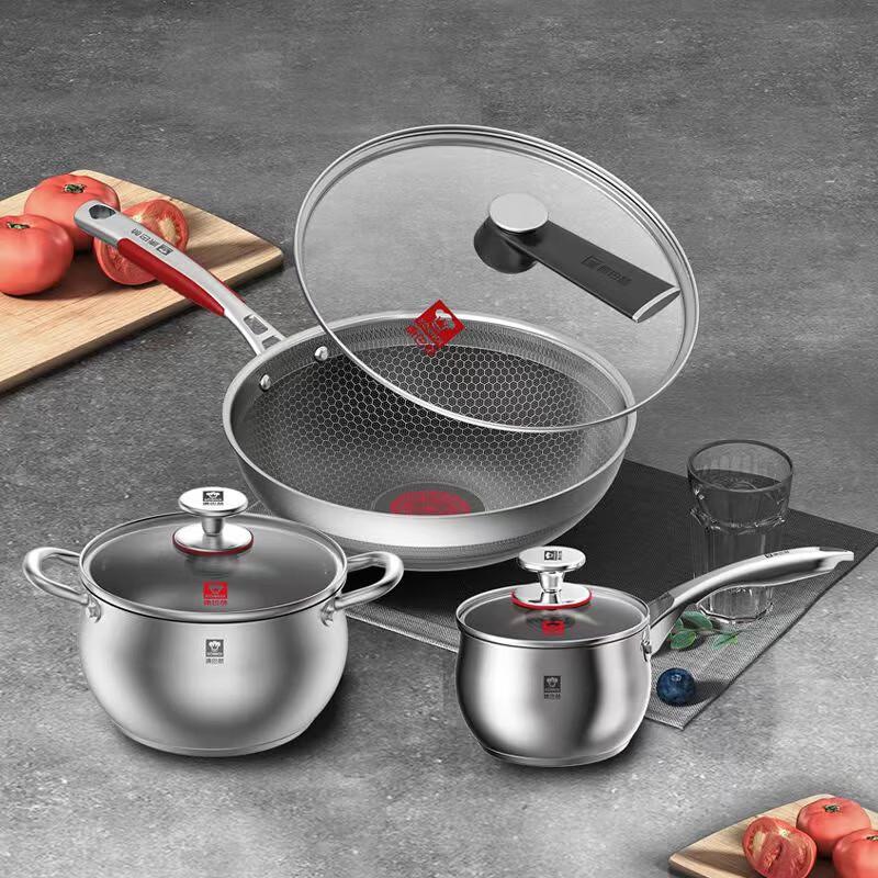 Kangbakh 3-Piece Stainless Steel Cookware Set