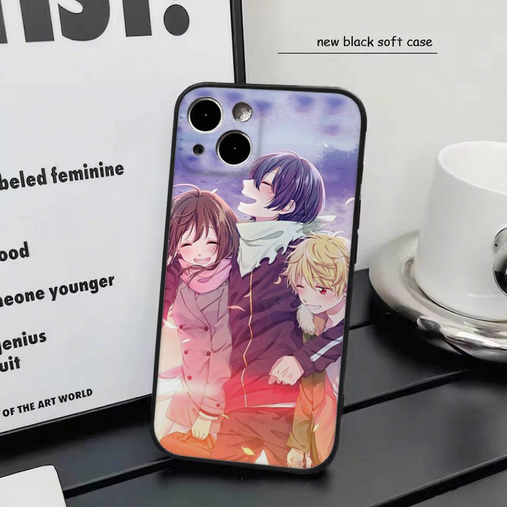 Noragami For iPhone 17 Air 16 15 14 13 12 11 Pro Black Soft Cover Phone Case