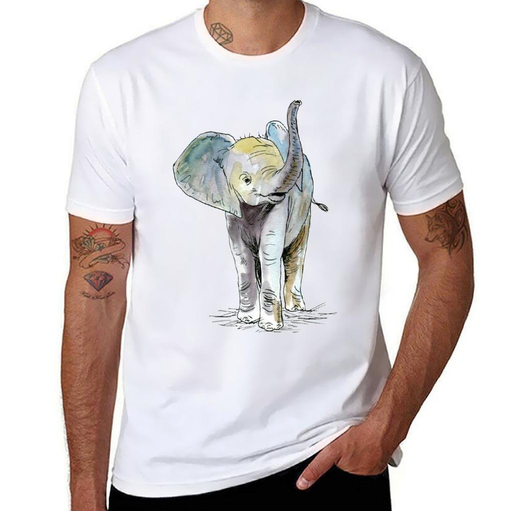 Baby Elephant Tshirt Big And Tall Casual Tshirt
