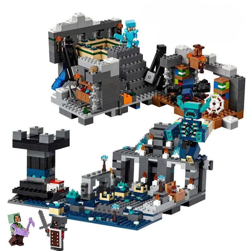 My Worlds Cross Whistle The Sword Outpost Compatible 21246 Dark World Building Brick Model Building Toy Kids Birthday Gift Toys