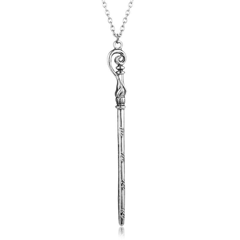 Harry Luna Potter Fleur Bellatrix Ron Magic Wand Pendant Necklace Gift Kids