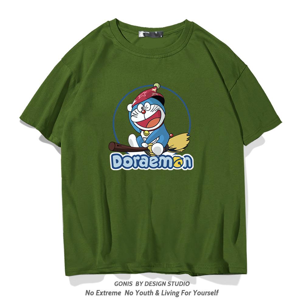 Japanese trendy brand pure cotton short-sleeve T-shirt for men and women, summer trendy personalized cartoon casual student loose short-sleeve top