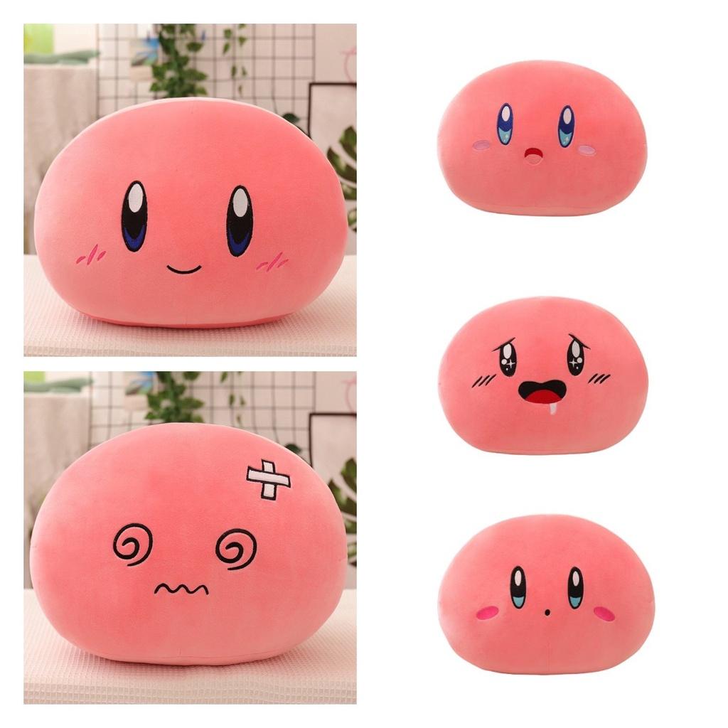 Cute Kirby Sleeping Pillow Plush Toy For Sofa Decor And Comfortable Rest Large Size Expression Dumpling Doll Perfect Gift For Girls