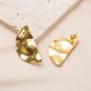 European and American Fashion Personality Niche Exaggerated Design Stainless Steel Stud Earrings Geometric Semicircular Symmetrical Personalized