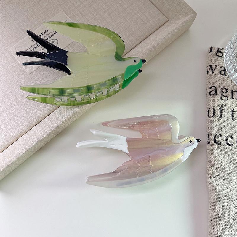 Cute Cartoon Swallow Hair Claw Fashion Eco-Friendly Acetate Hair Claw For Women Girls Versatile Simple Hair Accessories Gifts