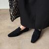 Fashion Retro Low-heel Wrinkle Women Pumps Cow Suede High Quality Shoes Woman 2025 Autumn Concise Casual Working Pumps Black Loafers