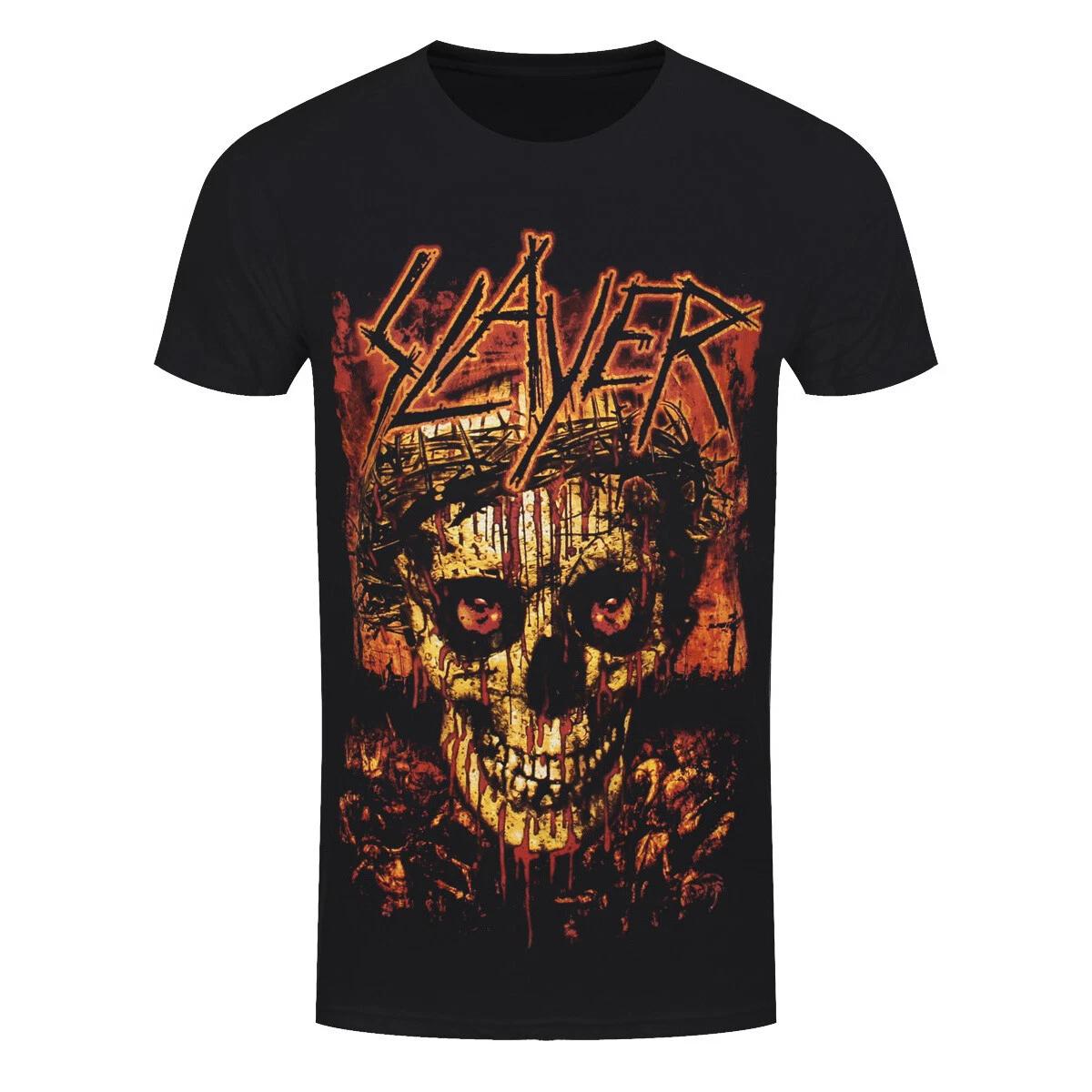 Slayer T-Shirt Crowned Skull Metal Band Official Black New M