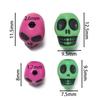 100 Stück bunte Totenkopf-Form Perlen Acryl Abstandshalter lose Perlen für Halloween Ohrringe Armband Halskette DIY Schmuckherstellung Zubehör
