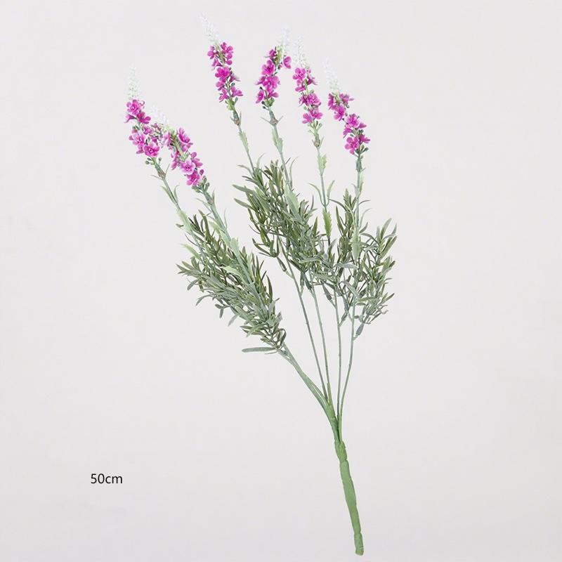 7-Branch 38cm Artificial Lavender Bouquet for Home Table Decor Hotel Wedding Floral Arrangement Fake Flower