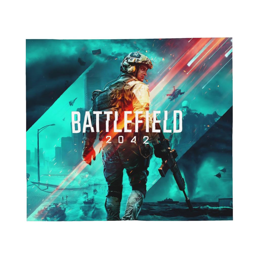 Soldado da Classe Battlefield Jogo BF6 Cobertores de Lã Camuflagem do Exército Manta Criativa para Casa Hotel Sofá 200x150cm Ultra-Macio
